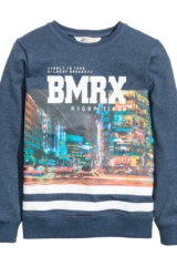 Sweatshirt with Printed Design