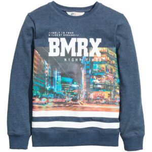 Sweatshirt with Printed Design